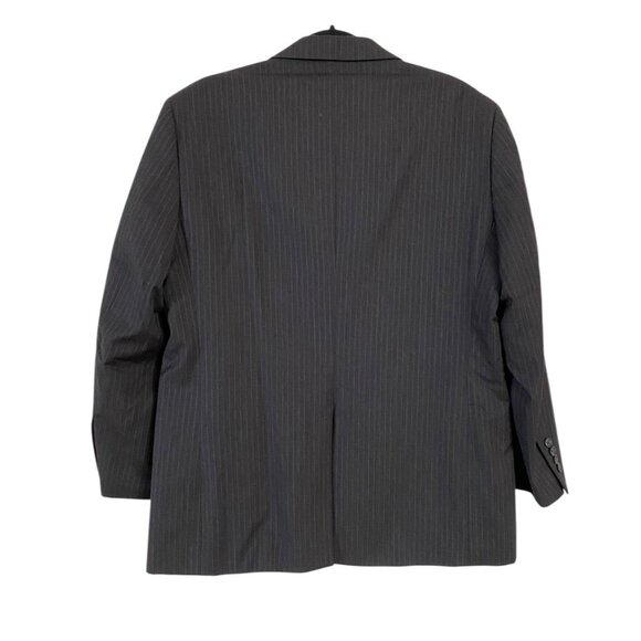 Joseph & Feiss 40S Dark Gray Pinstriped 100% Wool 2 Btn Blazer Sport Coat Jacket - Picture 2 of 7